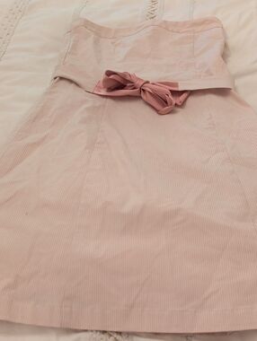 Old Navy Strapless Light Pink Bow-Waist Dress